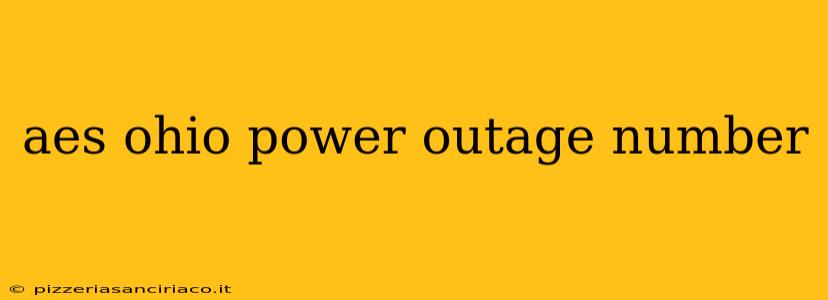 aes ohio power outage number