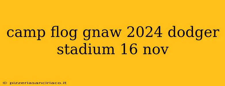 camp flog gnaw 2024 dodger stadium 16 nov