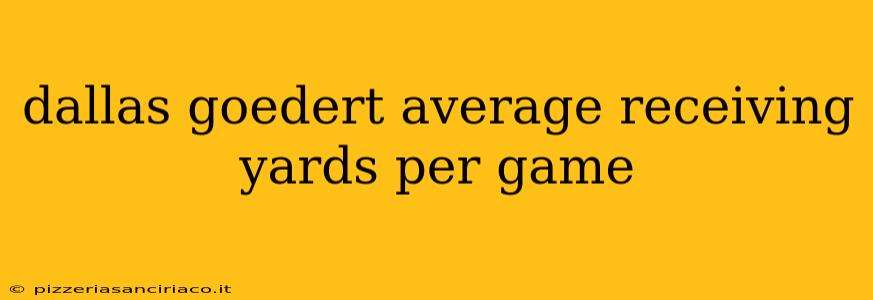 dallas goedert average receiving yards per game