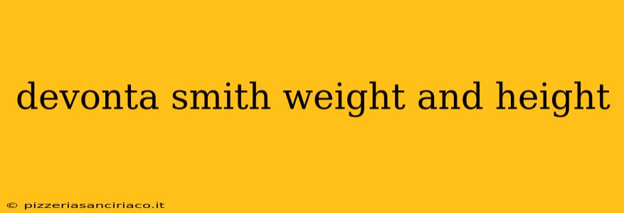 devonta smith weight and height