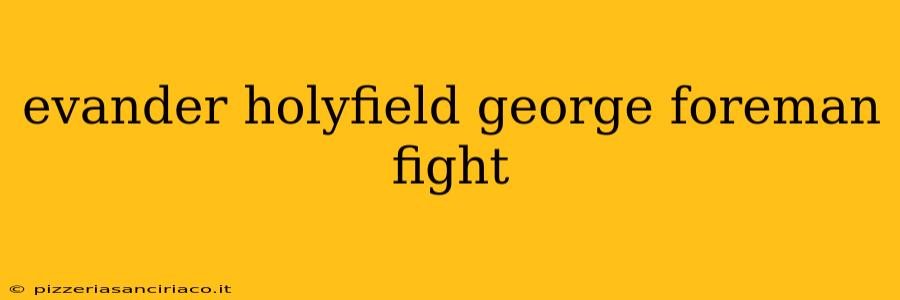 evander holyfield george foreman fight