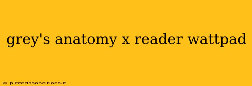 grey's anatomy x reader wattpad