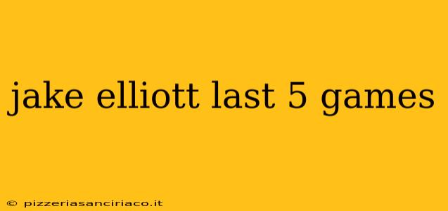 jake elliott last 5 games