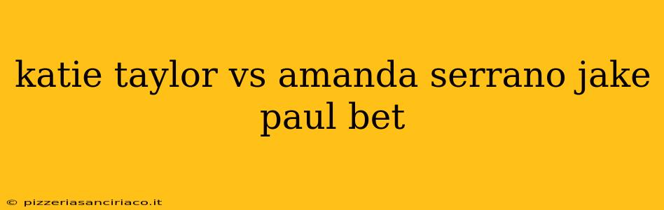 katie taylor vs amanda serrano jake paul bet