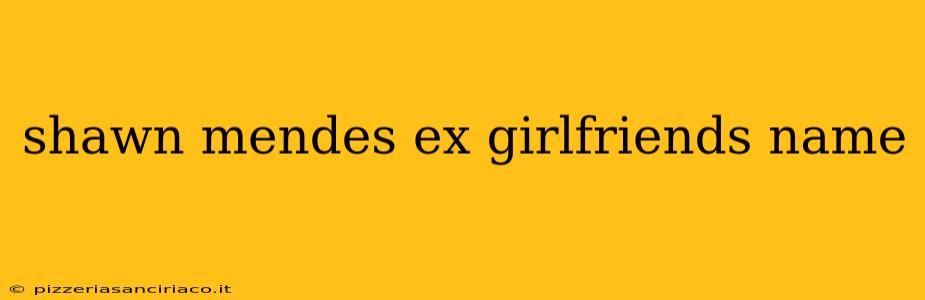 shawn mendes ex girlfriends name