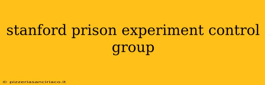 stanford prison experiment control group