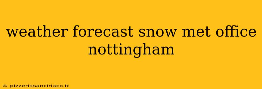 weather forecast snow met office nottingham